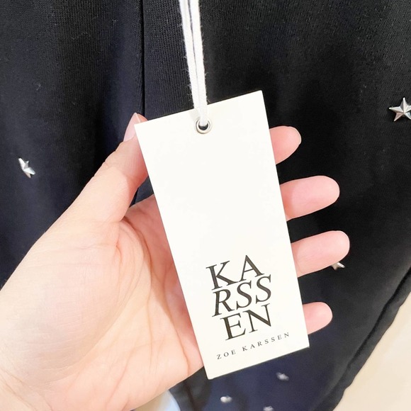 Zoe Karssen Black Star Studded Joggers Size XS - Picture 8 of 15